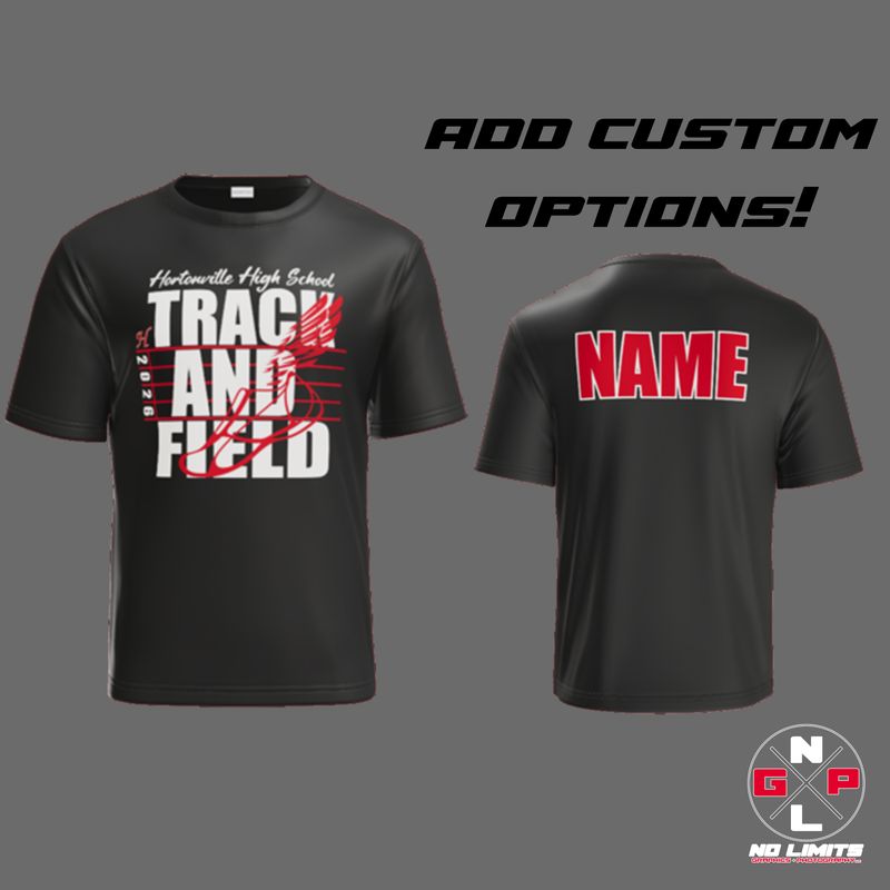 HHS Track and Field Flying Shoe Poly T-Shirt