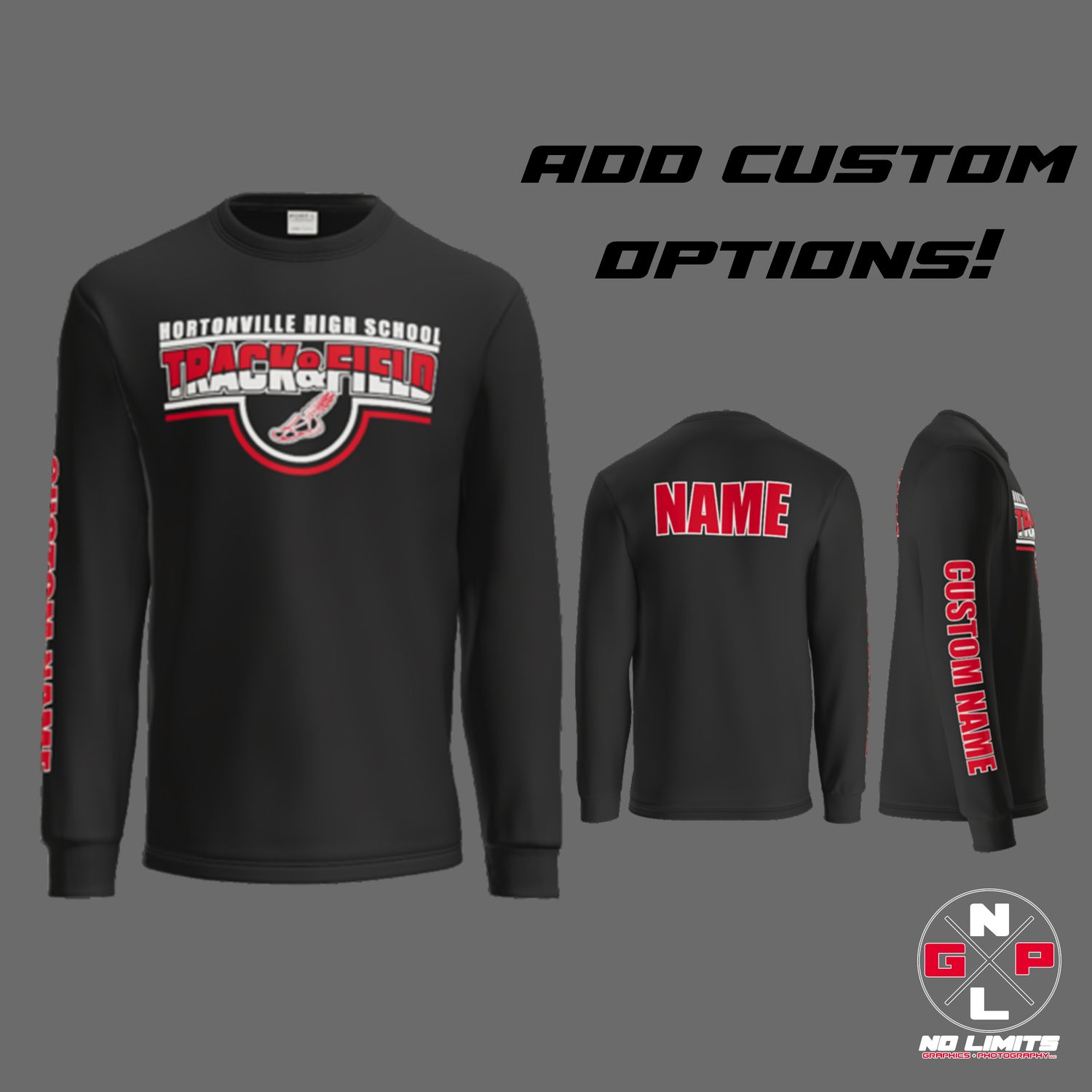 HHS Track and Field DUAL Cotton Long Sleeve