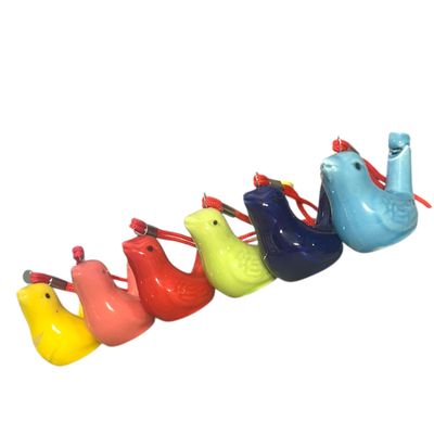 12 Random Ceramic Bird Water Whistle