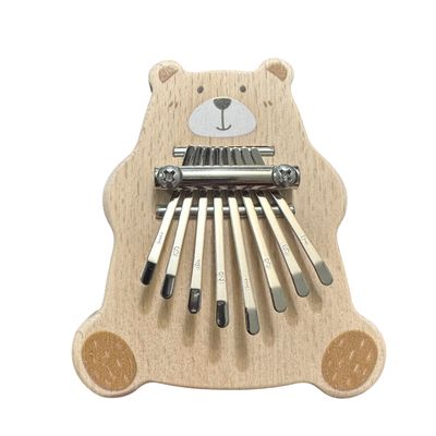 Smiling Bear Wooden Kalimba – 8-Key Thumb Piano for Kids