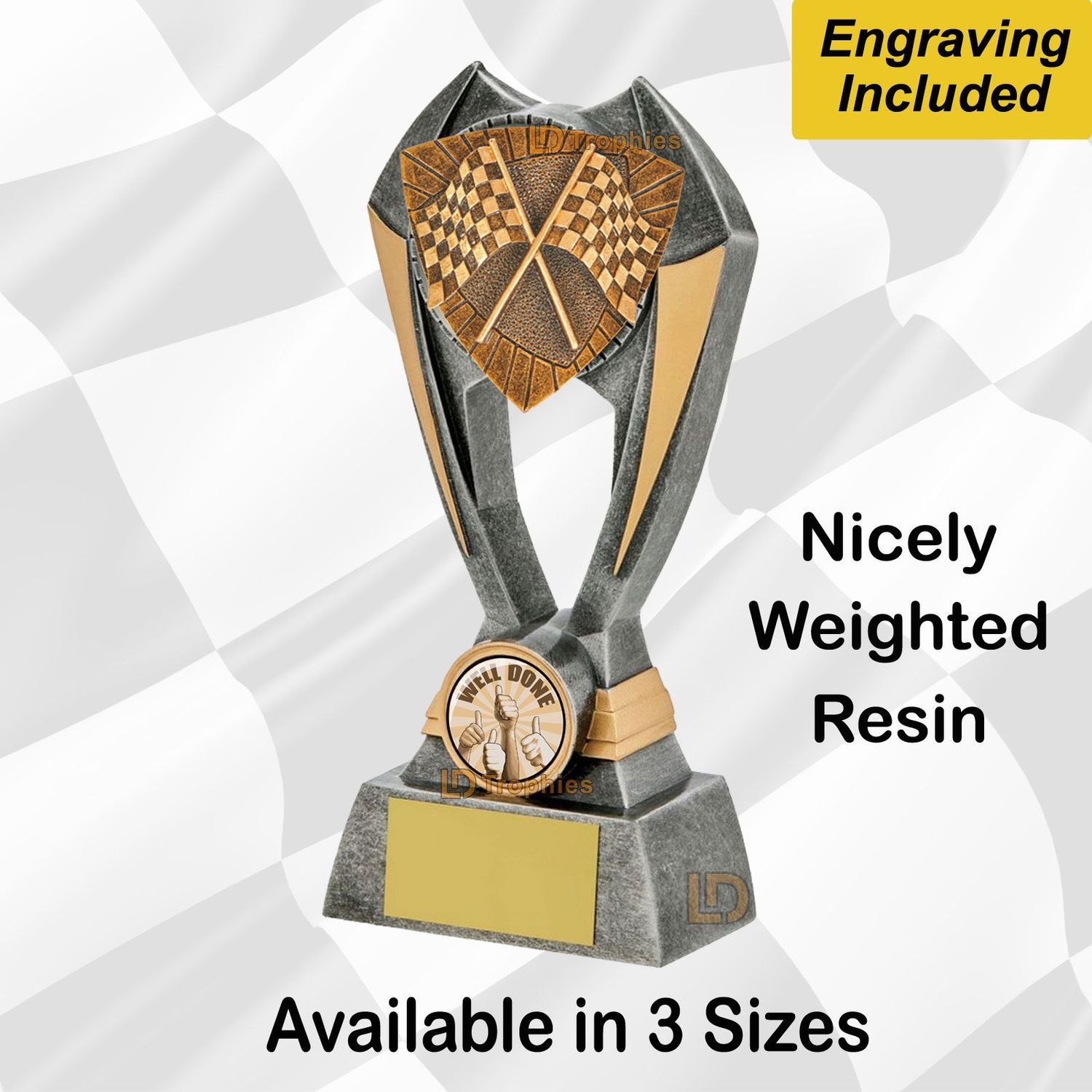 Motorsport Trophy (Resin) Engraving Included