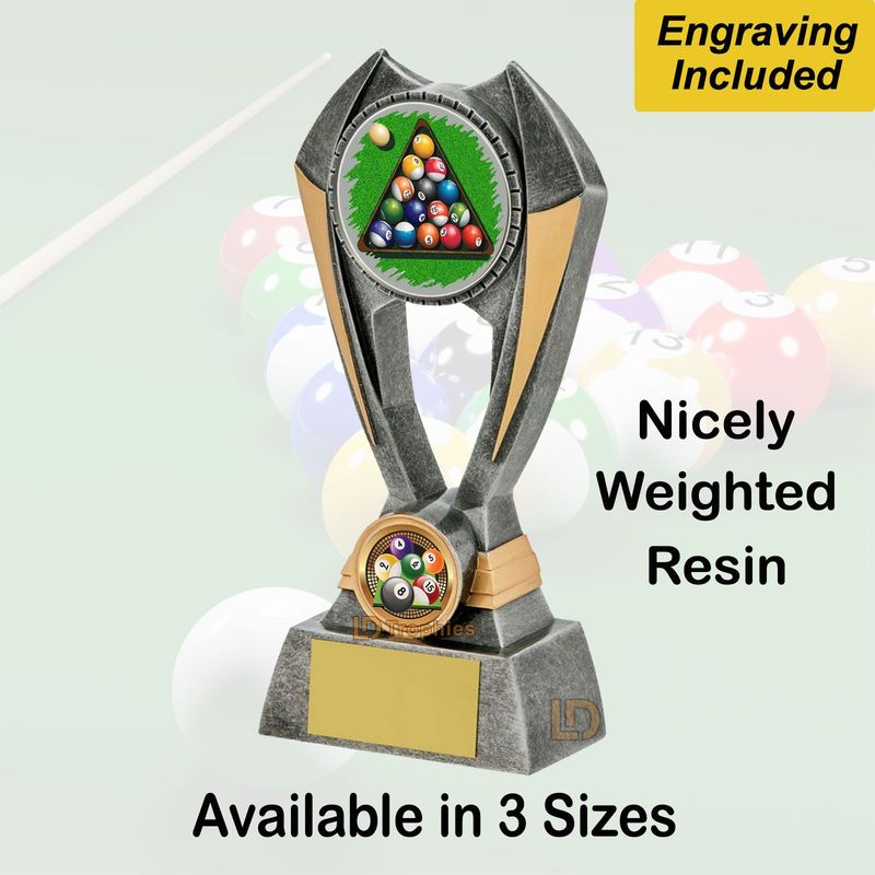 Pool Trophies with Engraving Included