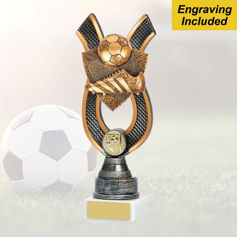 Football Trophies - Ribbon Range - Silver/Gold
