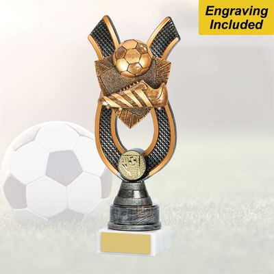 Football Trophies - Ribbon Range - Silver/Gold