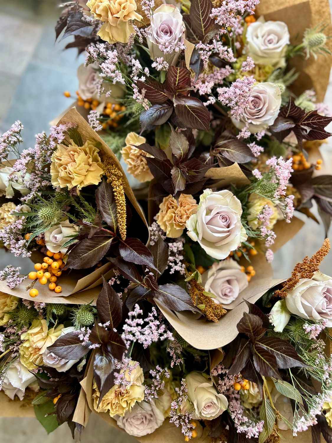 AUTUMN AMETHYST HANDTIED BOUQUET