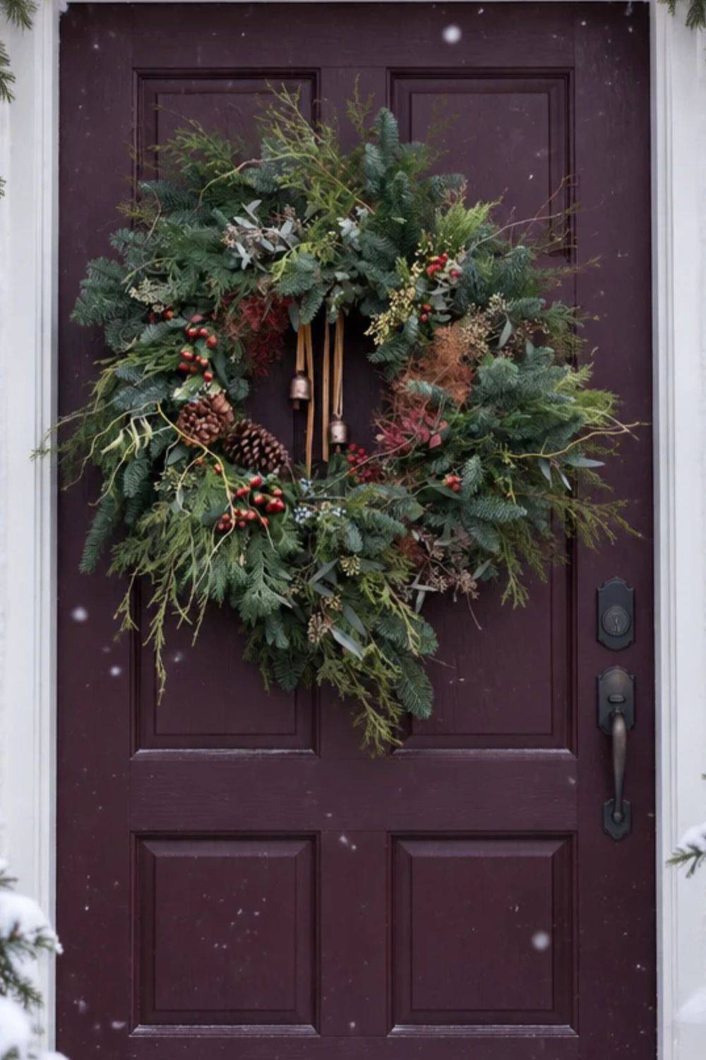 WOODSY WINTER WREATH WITH BELLS