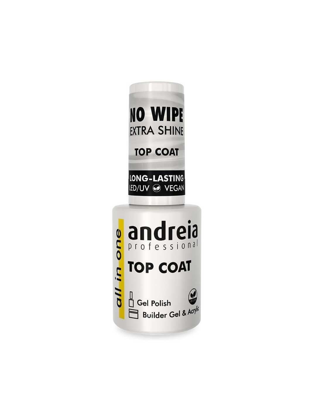 Andreia Professional Gel Polish Top Coat All in One: El Brillo Definitivo Sin Capa Pegajosa