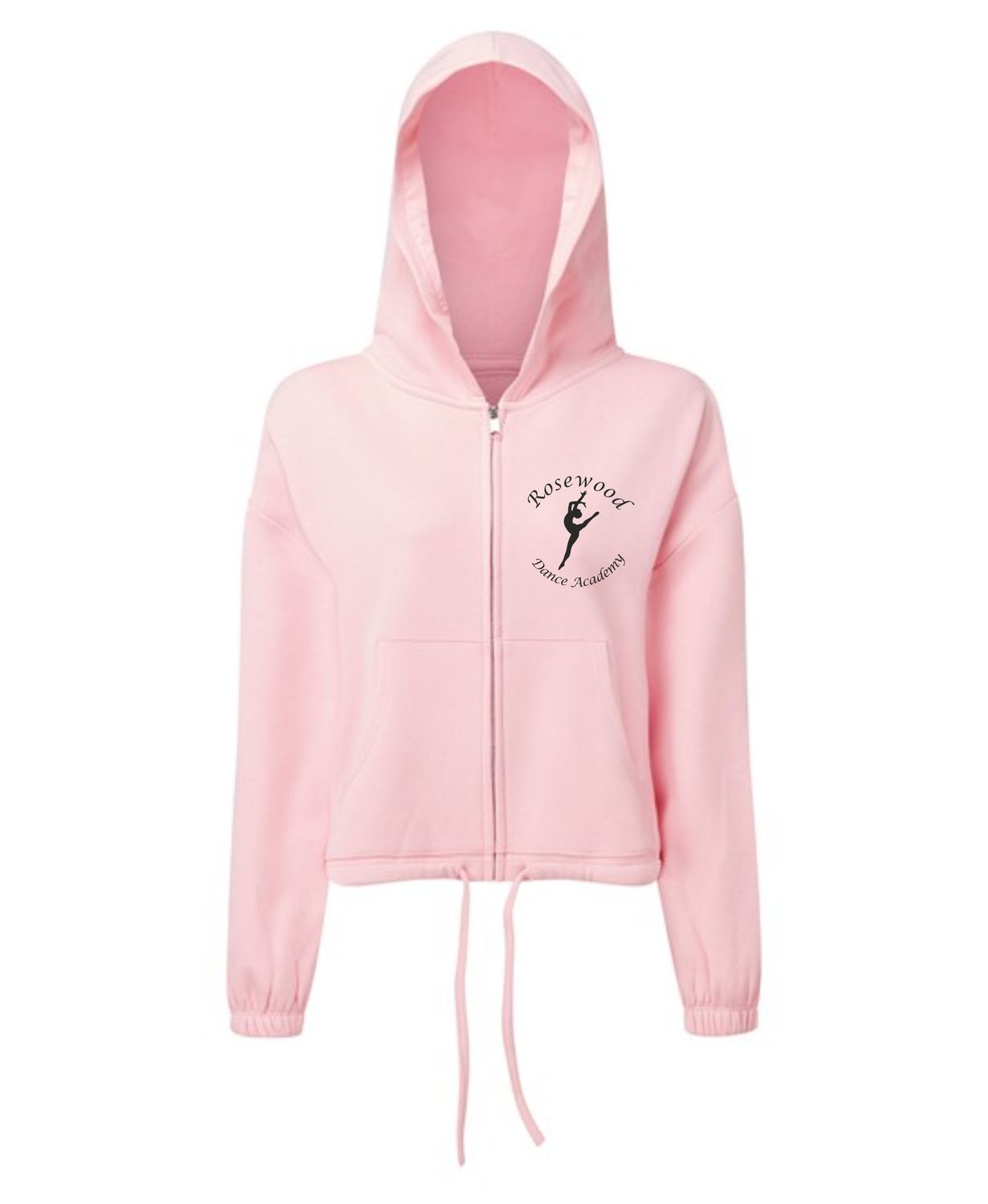 Rosewood Cropped Zipped Hoodie