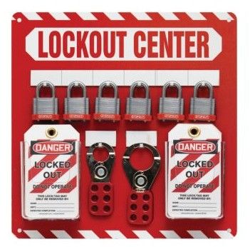 6-Padlock Lockout Store-Board™ (#KST814) 6-Padlock Lockout Store-Board™ (#KST814)