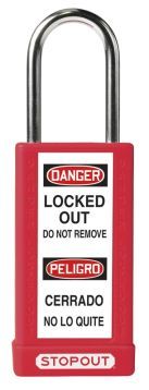 STOPOUT® Plastic Body Aluminum Padlocks with Hardened Steel Shackle STOPOUT® Plastic Body Aluminum Padlocks with Hardened Steel Shackle