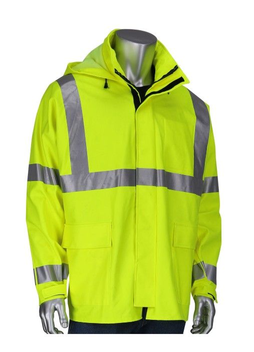 PIP® AR/FR ANSI Type R Class 3 Heavy Duty Waterproof Breathable Jacket (#355-2500AR) PIP® AR/FR ANSI Type R Class 3 Heavy Duty Waterproof Breathable Jacket (#355-2500AR)