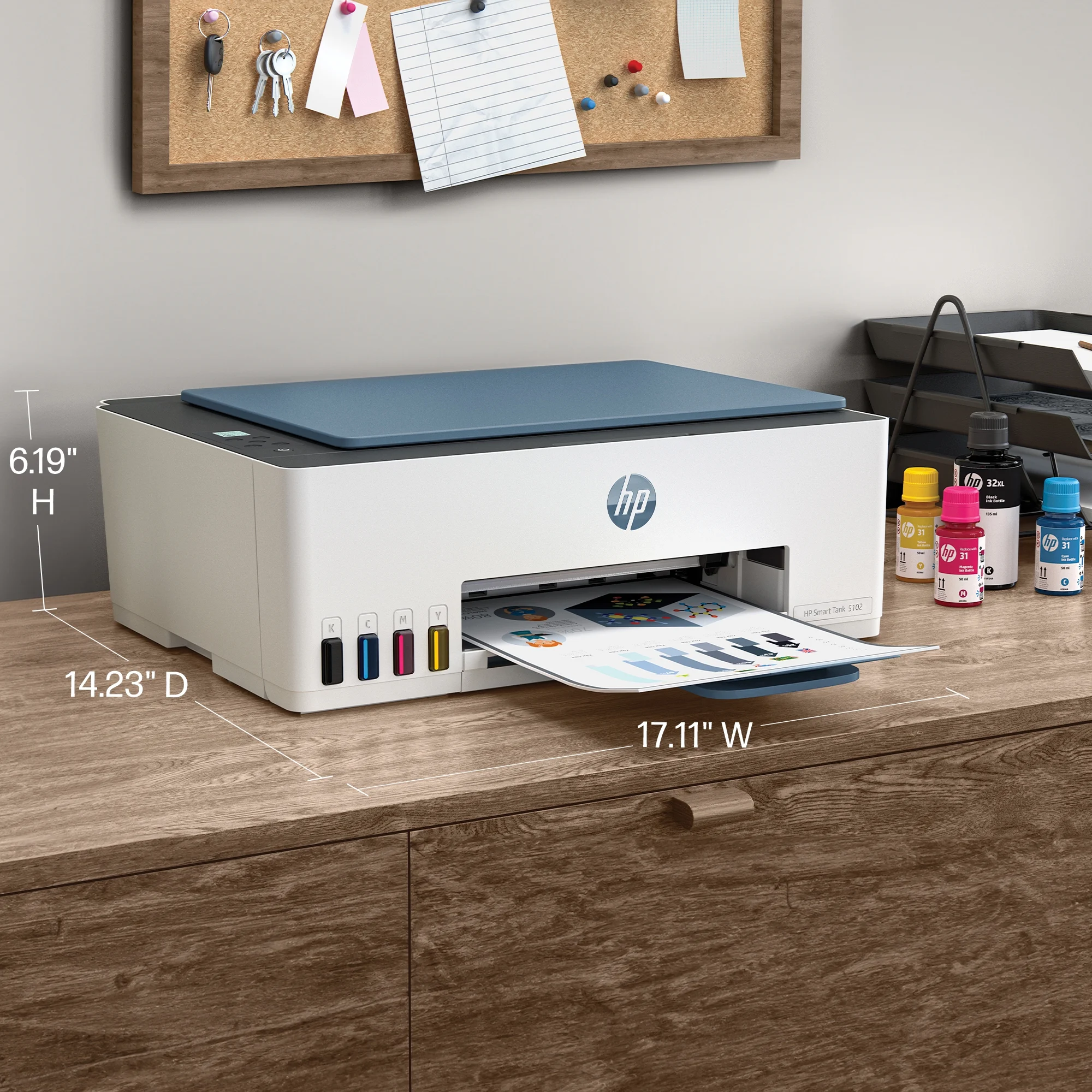 HP Smart Tank 5102 Wireless All-in-One Ink Tank Printer view 3