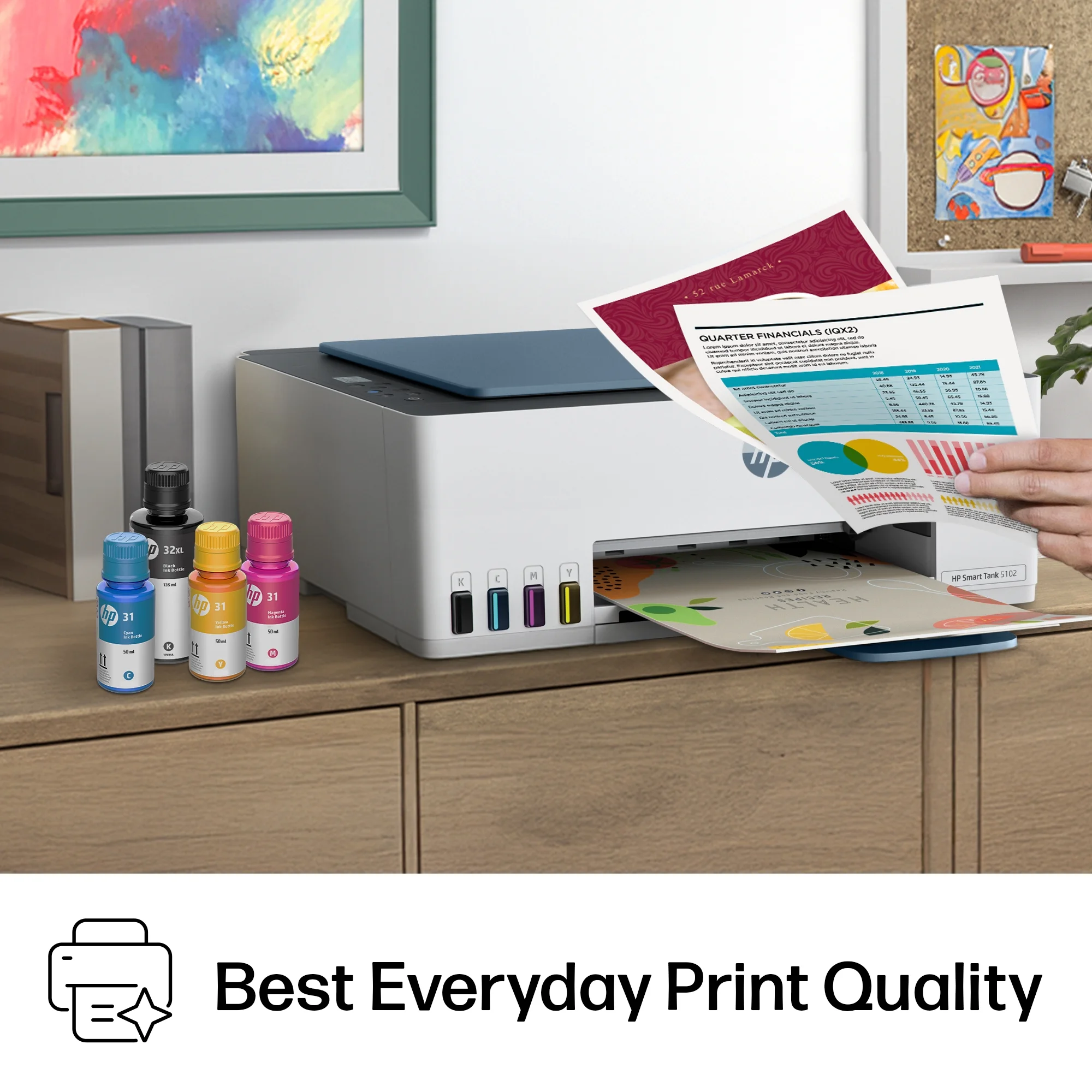HP Smart Tank 5102 Wireless All-in-One Ink Tank Printer view 4