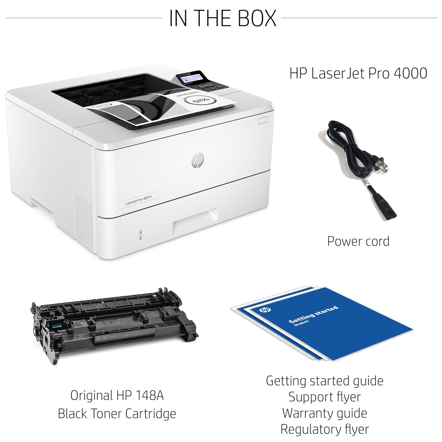 HP LaserJet Pro 4001n Monochrome Laser Printer view 4