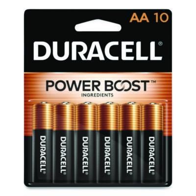 Duracell® POWER BOOST Coppertop Alkaline AA Batteries, 10/Pack