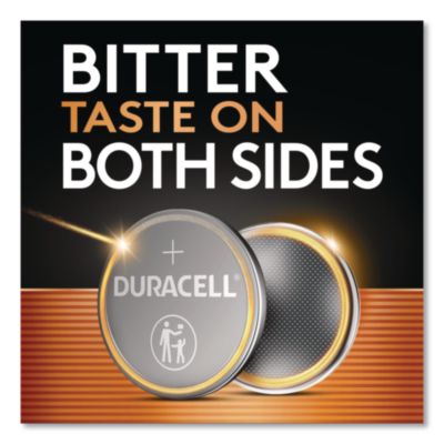 Duracell® Lithium Coin Batteries With Bitterant, 2016, 2/Pack