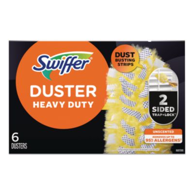 Swiffer® Heavy Duty Dusters Refill, Dust Lock Fiber, Unscented, Yellow, 6/Box