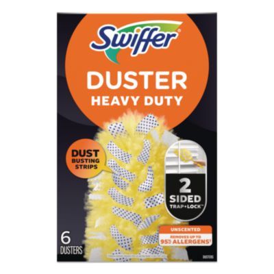 Swiffer® Heavy Duty Dusters Refill, Dust Lock Fiber, Unscented, Yellow, 6/Box