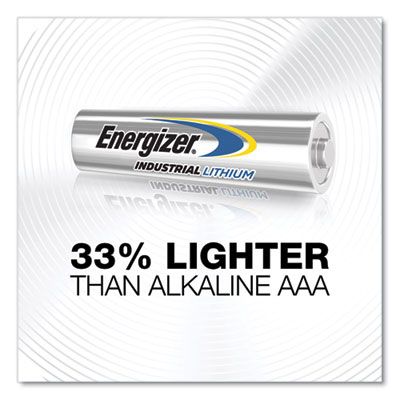 Energizer® Industrial Lithium AAA Battery, 1.5 V, 4/Pack, 6 Packs/Box