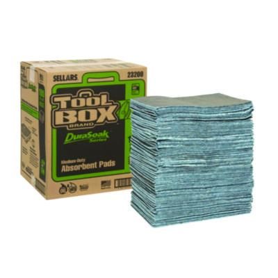 TOOLBOX® DuraSoak Universal Sorbents Medium Duty Pad, 0.26 gal, 15 x 19, 100/Carton