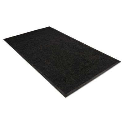 Guardian Platinum Series Walk-Off Indoor Wiper Mat, Rectangular, Black Carpeted Surface, 36