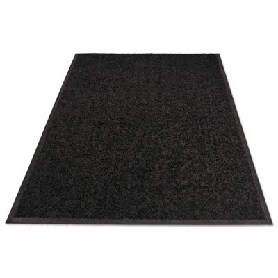 Guardian Platinum Series Walk-Off Indoor Wiper Mat, Rectangular, Black Carpeted Surface, 48
