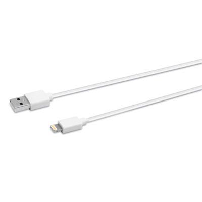 Innovera® USB Apple Lightning Cable, 3 ft, White