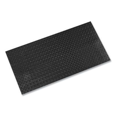 Crown Tuff-Spun Foot-Lover Diamond Surface Mat, Rectangular, Black Diamond Embossed Surface, 36
