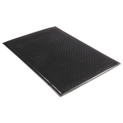 Guardian Soft Step Supreme Anti-Fatigue Floor Mat, Rectangular, Black Cross-Hatch Embossed Surface, 36