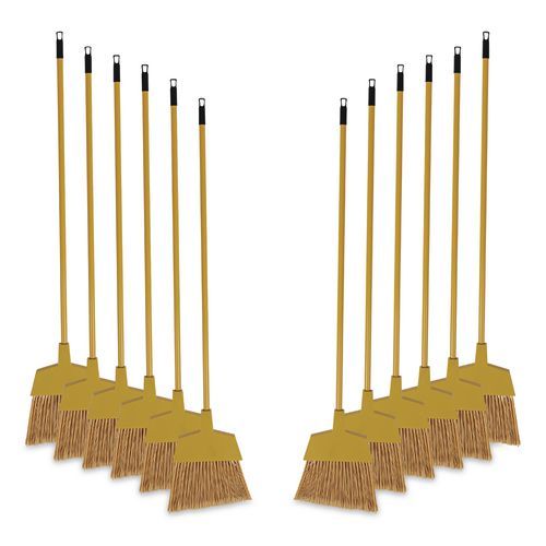 Corn Fiber Angled-Head Lobby Brooms, 55