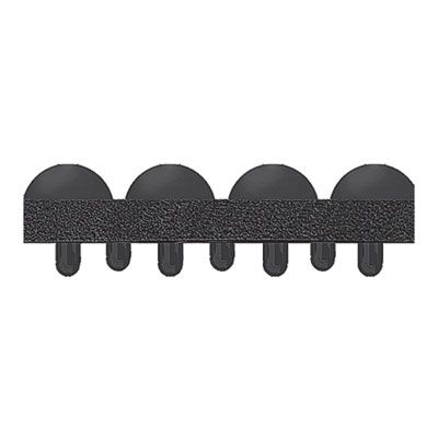 Crown Yoga-Flex, Rectangular, Black High/Low Bubble Surface, 36