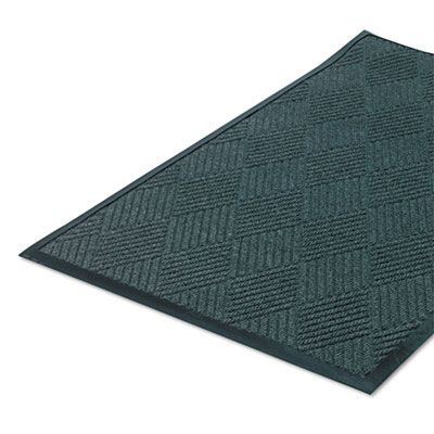 Crown Super-Soaker Diamond Wiper/Scraper Mat, Rectangular, Slate Green Carpeted Surface, 36
