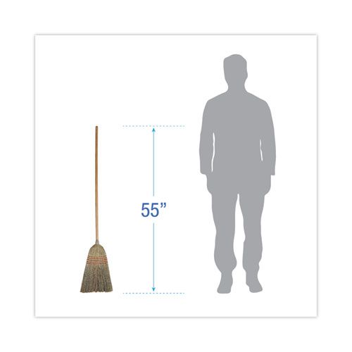 Parlor Broom, Corn Fiber Bristles, 55
