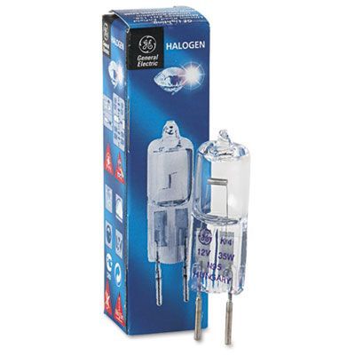 GE Halogen Bi-Pin T3 Light Bulb, Q35T3/12V/CL, 35 W, Clear