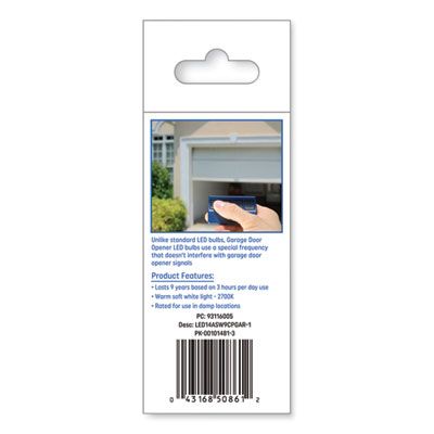 GE LED Soft White A19 Garage Door Opener Bulb, 14 W, Soft White