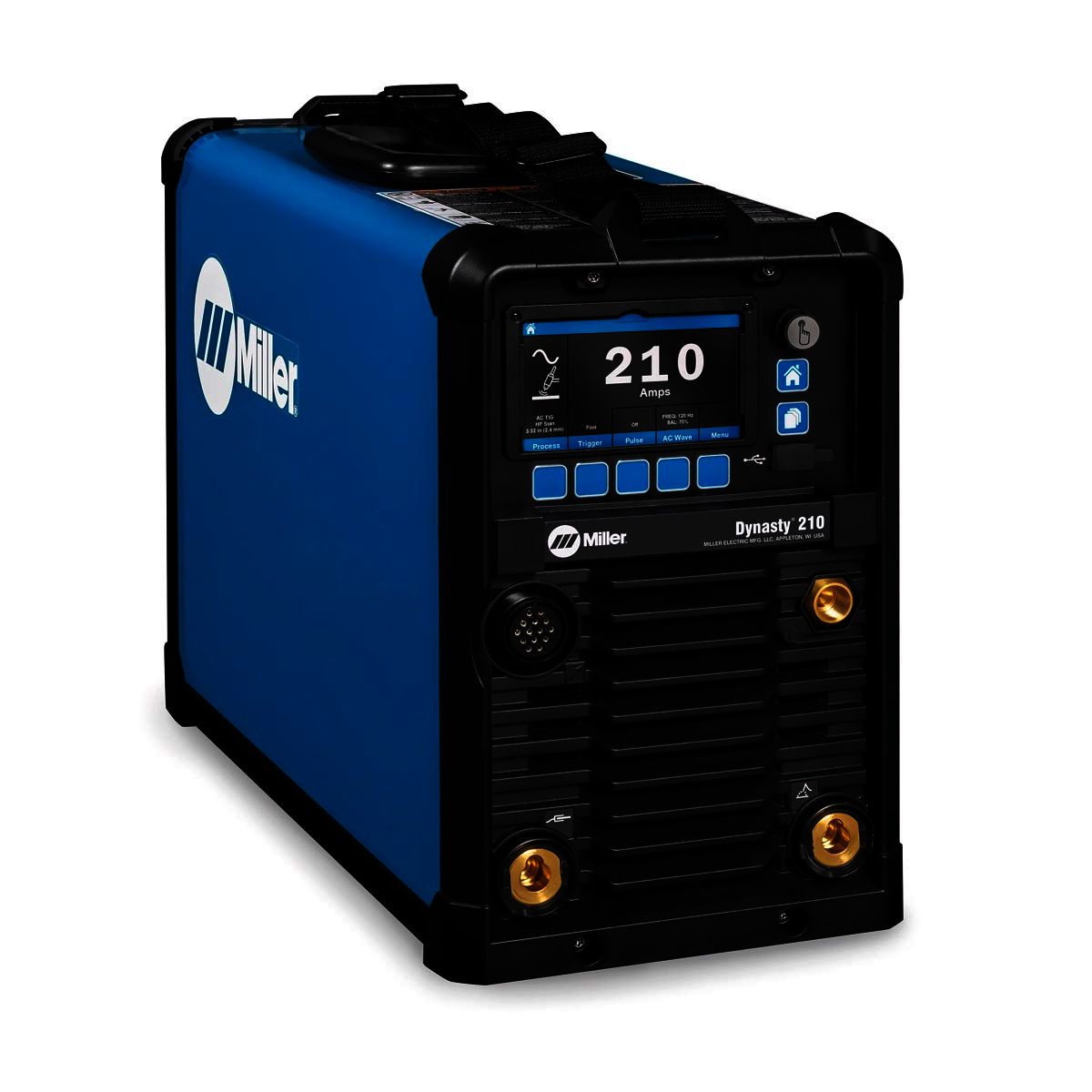 Miller® Dynasty® 210 TIG Welder With 110 - 480 Input Voltage, 210 Amp Max Output, Pro-Set™ Technology, Auto-Line™ Technology And Hot Start™