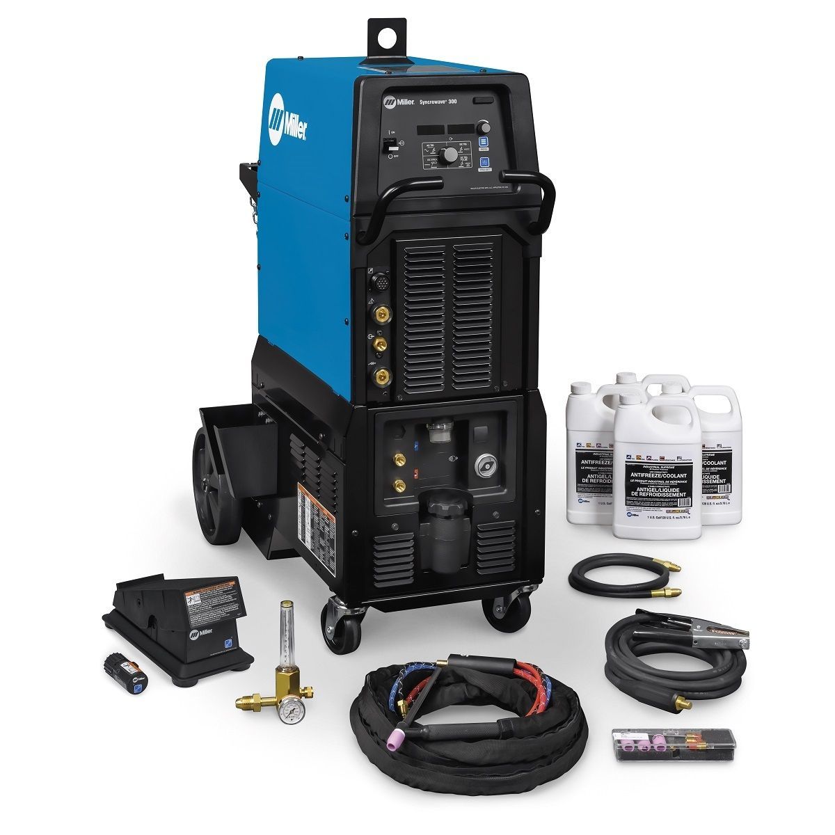 Miller® Syncrowave® 300 TIG Welder With 208 - 480 Input Voltage, 400 Amp Max Output, Coolmate™ 3S Coolant System, Wireless Foot Control And Accessory Package