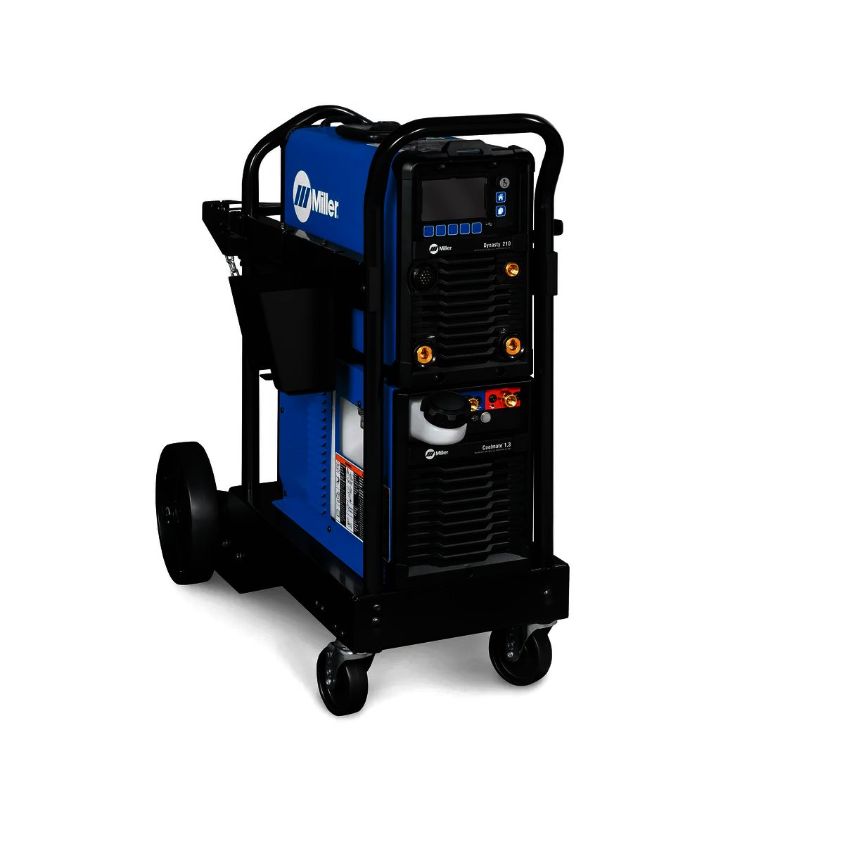 Miller® Dynasty® 210 TIG Welder With 110 - 480 Input Voltage, 210 Amp Max Output, Pro-Set™ Technology, Auto-Line™ Technology, Hot Start™ And Running Cart