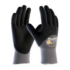 PIP Global Safety® 2X MaxiFlex® Endurance™ 15 Gauge Black Micro Foam Nitrile Palm Finger And Knuckle Coated Work Gloves With Nylon Liner And Knit Wrist