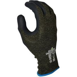 SHOWA® Size 8 13 Gauge Nylon, Polyster And Aramid Cut Resistant Gloves With Nitrile Coated Palm Knit Wrist