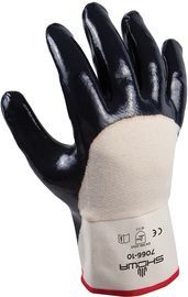 SHOWA™ Size 9 Heavy Duty Nitrile Palm Coated Work Gloves With Cotton Liner And Safety Cuff