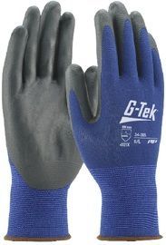 PIP Global Safety® Large G-Tek® 15 Gauge Black Foam Nitrile Palm And Finger Coated Work Gloves With Polyester Liner And Knit Wrist