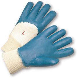PIP Global Safety® X-Large Smooth Nitrile Palm Finger And Knuckle Coated Work Gloves With Cotton Liner And Knit Wrist