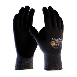 PIP Global Safety® 2X-Small MaxiFlex® Ultimate™ 15 Gauge Black Micro Foam Nitrile Palm And Finger Coated Work Gloves With Nylon And Elastane Liner And Knit Wrist