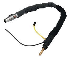 Tweco® 600 Amp QRA 1/16 Tweco® 600 Amp QRA 1/16" Air Cooled Automatic MIG Gun - 4' Cable/Euro Style Connector