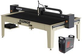 RADNOR™ 8' X 4' Cutting Table With Hypertherm® Powermax105 SYNC® Plasma Cutter And FlashCut® CNC Software