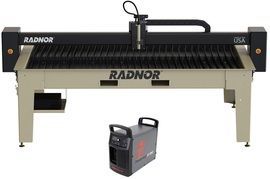 RADNOR™ 10' X 5' Cutting Table With Hypertherm® Powermax85 SYNC® Plasma Cutter And FlashCut® CNC Version 10.0 Pro Software RADNOR™ 10' X 5' Cutting Table With Hypertherm® Powermax85 SYNC® Plasma Cutter And FlashCut® CNC Version 10.0 Pro Software