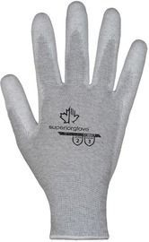 Superior Glove® Size 9 KnitActiv™ S13PUCF Solvent Based Polyurethane Palm Coated Work Gloves With Polyester Liner, Knit Wrist And Straight Thumb