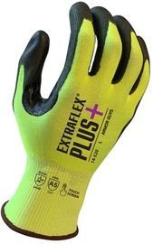 Armor Guys Medium Extraflex® Plus 15 Gauge Black And Hi-Vis Yellow Polyurethane Palm Coated Work Gloves With Hi-Vis Yellow Extraflex® Plus Liner And Knit Wrist
