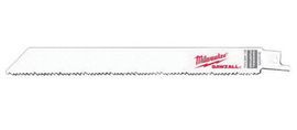 Milwaukee® SUPER SAWZALL® 3/4 Milwaukee® SUPER SAWZALL® 3/4" X .050" X 8" Bi-Metal Reciprocating Saw Blade 8/12 Variable Thin Kerf Profile Teeth Per Inch